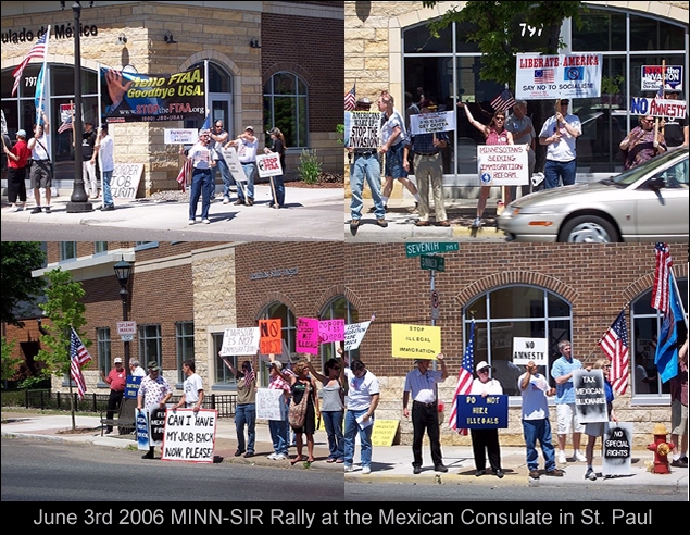 June 3rd 2006 MINN-SIR Rally at the Mexican Consulate in St. Paul
